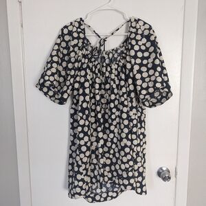 Free People | Size S | Navy and white dots printed tunic, Jodie tunic